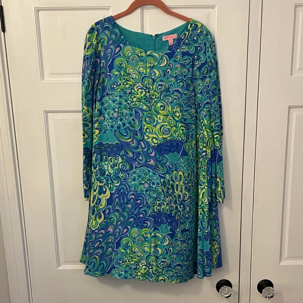 Lilly Pulitzer Peacock Print Swing Dress